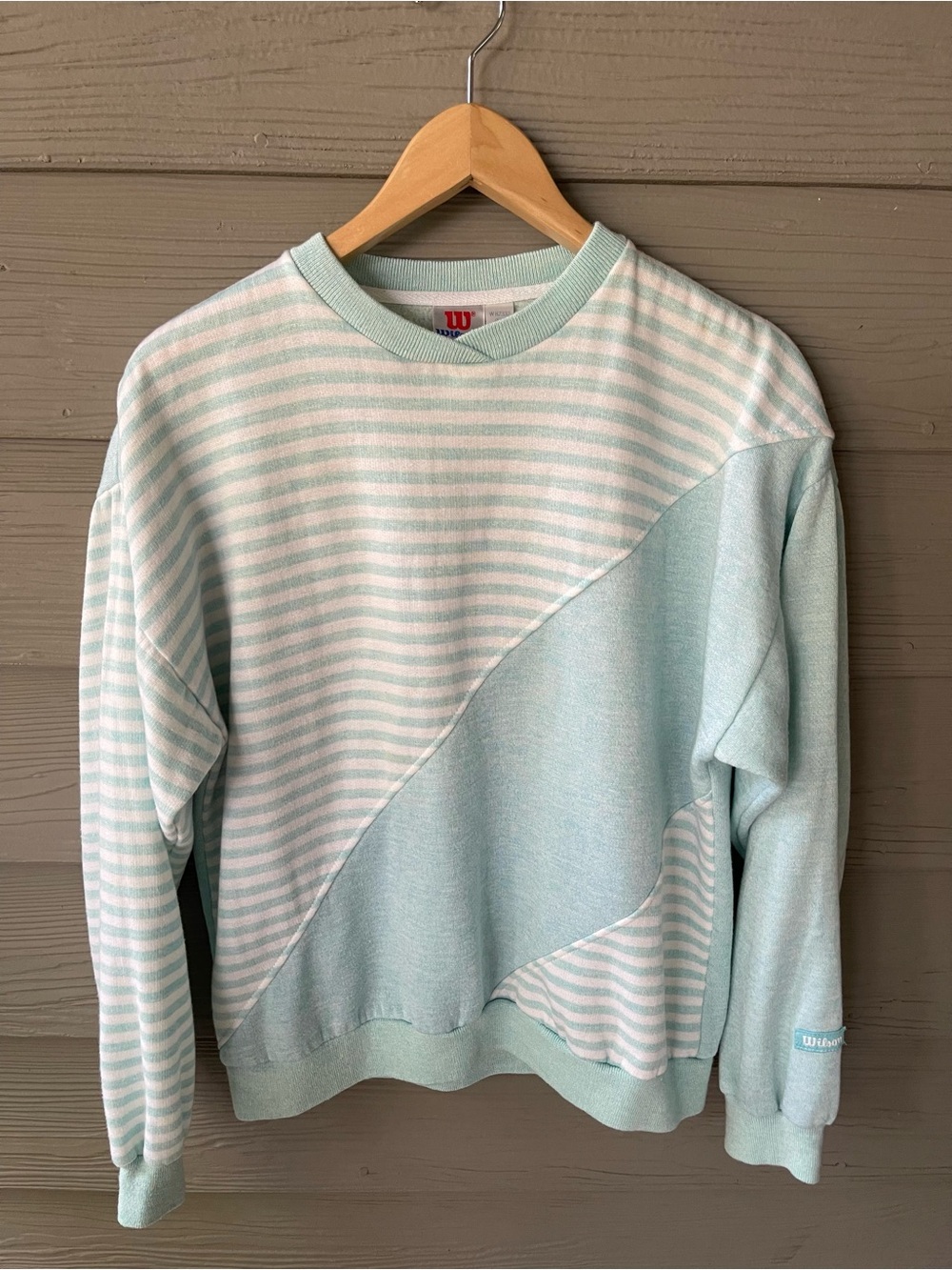 Vintage Wilson Retro Striped Sweatshirt Size L
